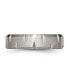 Titanium Brushed Beveled Edge Notched Wedding Band Ring