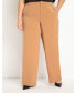 ფოტო #3 პროდუქტის Plus Size Straight Leg Doublecloth Pant