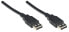 Manhattan USB-A to USB-A Cable - 1.8m - Male to Male - Black - 480 Mbps (USB 2.0) - Equivalent to USB2AA2M (except 20cm shorter) - Hi-Speed USB - Lifetime Warranty - Polybag - 1.8 m - USB A - USB A - USB 2.0 - Male/Male - Black