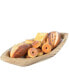 Фото #1 товара Wood Carved Boat Shaped Bowl Basket Rustic Display Tray