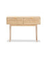 Фото #2 товара Baird Mid-Century Modern Finished Wood and Rattan 2 Drawer Console Table