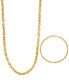 Фото #3 товара Italian Gold diamond Cut Rope, 20" Chain Necklace (3-3/4mm) in 14k Gold, Made in Italy