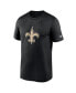 Фото #3 товара Men's Black New Orleans Saints Legend Logo Performance T-shirt