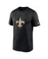 Men's Black New Orleans Saints Legend Logo Performance T-shirt Черный, S - фото #3