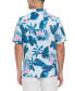 Men's Regular-Fit Linen Blend Tropical Print Short Sleeve Shirt