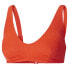 Фото #1 товара Puma 1Pc Plunge Ribbed Bikini Top Womens Orange Casual Athletic 85925902