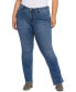 Фото #1 товара Plus Size Mid Rise Flap Pocket Bootcut Jeans