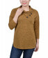 Фото #1 товара Petite 3/4 Sleeve Crossover Cowl Neck Top