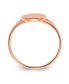 ფოტო #2 პროდუქტის Stainless Steel Polished Rose IP-plated Oval Disc Ring