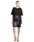 ფოტო #1 პროდუქტის Women's Floral Round-Neck Short-Sleeve Dress