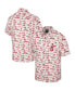 Фото #1 товара Men's White Stanford Cardinal Spontaneous is Romantic Camp Button-Up Shirt