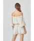 ფოტო #3 პროდუქტის Women's Ruffled Sleeve Romper