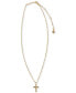 Фото #2 товара Kendra Scott 14k Gold-Plated Cross Pendant Necklace, 16" + 3" extender