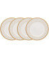 Фото #2 товара Noble Pearl Set Of 4 Bread Butter/Appetizer Plates, 6-1/2"