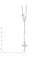 Фото #3 товара Diamond2Deal sterling Silver Polished Rosary Pendant Necklace 18"