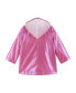 ფოტო #2 პროდუქტის Little Girls Pink Sparkle Pocket Hooded Raincoat