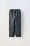 Комбинированные брюки из мягкой ткани ZARA