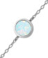 ფოტო #3 პროდუქტის Lab-Grown Opal Ankle Bracelet (Also in Cubic Zirconia), Created for Macy's