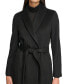 Фото #4 товара Women's Wool Blend Belted Wrap Coat