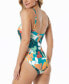 Фото #2 товара Women's Printed V-Wire One-Piece Swimsuit