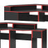 Computertisch Kron Schwarz/Rot Set 6