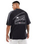 Фото #1 товара Tommy Jeans mountain graphic back print t-shirt in black