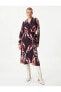 Фото #1 товара Платье Koton с длинным рукавом и застежкой на пуговицы