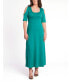 Фото #4 товара Women's Cut Out Shoulder A-Line Floor Length Dress