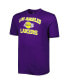 Фото #3 товара Men's Purple Los Angeles Lakers Big and Tall Heart & Soul T-shirt