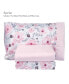 Фото #3 товара Blossom Watercolor Floral Twin Sheets and Pillowcase Set Twin