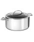 Фото #1 товара HaptIQ 7.5 qt, 6.5 L, 10.25", 26cm Nonstick Induction Suitable Covered Dutch Oven, Mirror Polished Stainless Exterior