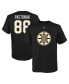 ფოტო #1 პროდუქტის Big Boys David Pastrnak Black Boston Bruins Name and Number T-shirt