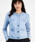 Women's Jewel-Neck Button-Front Jacket