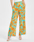 Фото #4 товара Women's Floral-Print Wide-Leg Pants, Created for Macy's