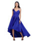 ფოტო #3 პროდუქტის Women's V-Neck Sleeveless High-Low Gown