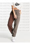 Metallic Swoosh Colour Block Joggers in Brown and Dark Neutrals Pamuklu Eşofman Altı