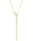 ფოტო #4 პროდუქტის Cubic Zirconia Double Flower Pendant Necklace in 18k Gold-Plated Sterling Silver, 16" + 2" extender