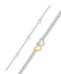 Diamond Interlocking Heart Tennis Bracelet (1/2 ct. t.w.) in Sterling Silver & 14k Gold-Plate