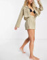 ASOS DESIGN pocket oversized beach shirt co-ord in double gauze in oatmeal