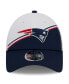 Фото #4 товара Men's White, Navy New England Patriots 2023 Sideline 9FORTY Adjustable Hat