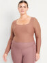 PowerSoft Long-Sleeve Crop Support Top