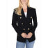 Attitude Unknown Double Breasted Blazer With Metallic Buttons Women's XL Black