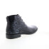 Фото #8 товара Robert Graham Stinger RG5821B Mens Black Leather Lace Up Casual Dress Boots 9.5