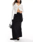 Фото #2 товара ASOS DESIGN cargo maxi skirt in black