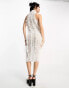 Фото #2 товара Amy Lynn Calla sleeveless textured midaxi dress in white