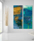Фото #3 товара Reedy Blue I III Frameless Free Floating Tempered Art Glass Abstract Wall Art, 63" x 24" x 0.2"
