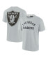 Фото #1 товара Men's and Women's Gray Las Vegas Raiders Super Soft Short Sleeve T-shirt