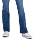 ფოტო #5 პროდუქტის Juniors' Mid-Rise Belted Bootcut Jeans