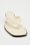Block heel leather sandals ZARA