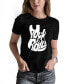 ფოტო #1 პროდუქტის Women's Word Art Rock And Roll Guitar T-Shirt